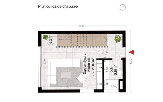 Villa en triplex avec piscine et vue sur mer à Mediouna (Tanger)