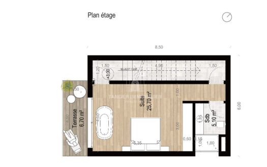 Villa en triplex avec piscine et vue sur mer à Mediouna (Tanger)